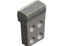 Gage scraper with 2 lanes of widias and hardfacing protection - 